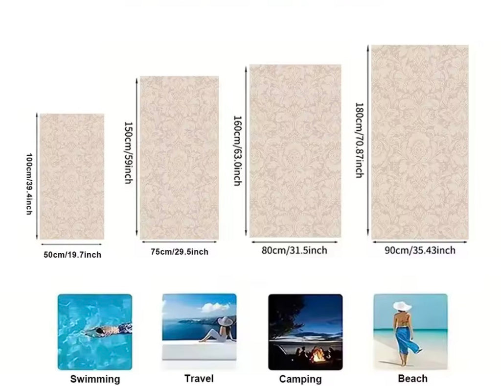 Sandy beach towel